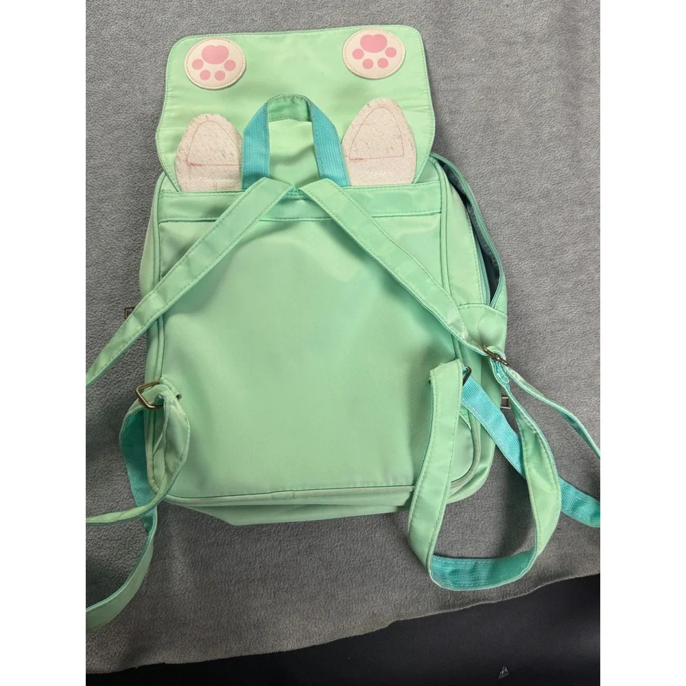 Mint Green Ita Bag Backpack Clear Display Window Kawaii Cat Paw Print Mint